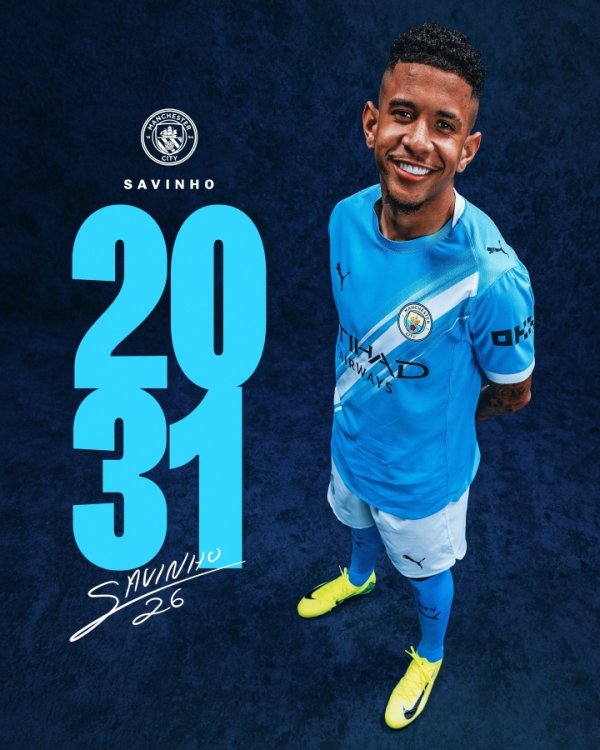 萨维尼奥：很欢娱能和寰宇最好俱乐部曼城续约，但愿取得更多奖杯