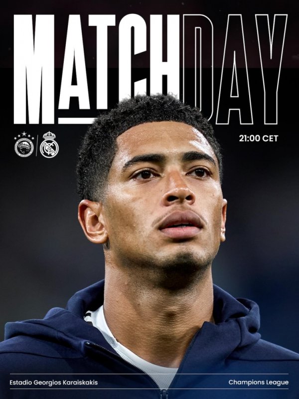 近3场2平1负！皇马发布欧冠赛前海报：贝林厄姆单东谈主出镜